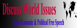 DiscussWorldIssues Banner - Socio-economic and Political Free Speech Discussion Board.