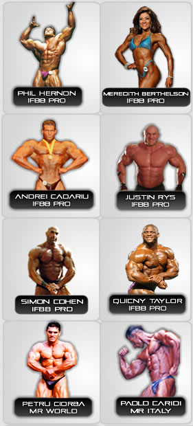 Synthetek Sponsored IFBB Professional Bodybuilders